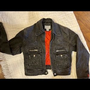 Washed Black Denim Jacket